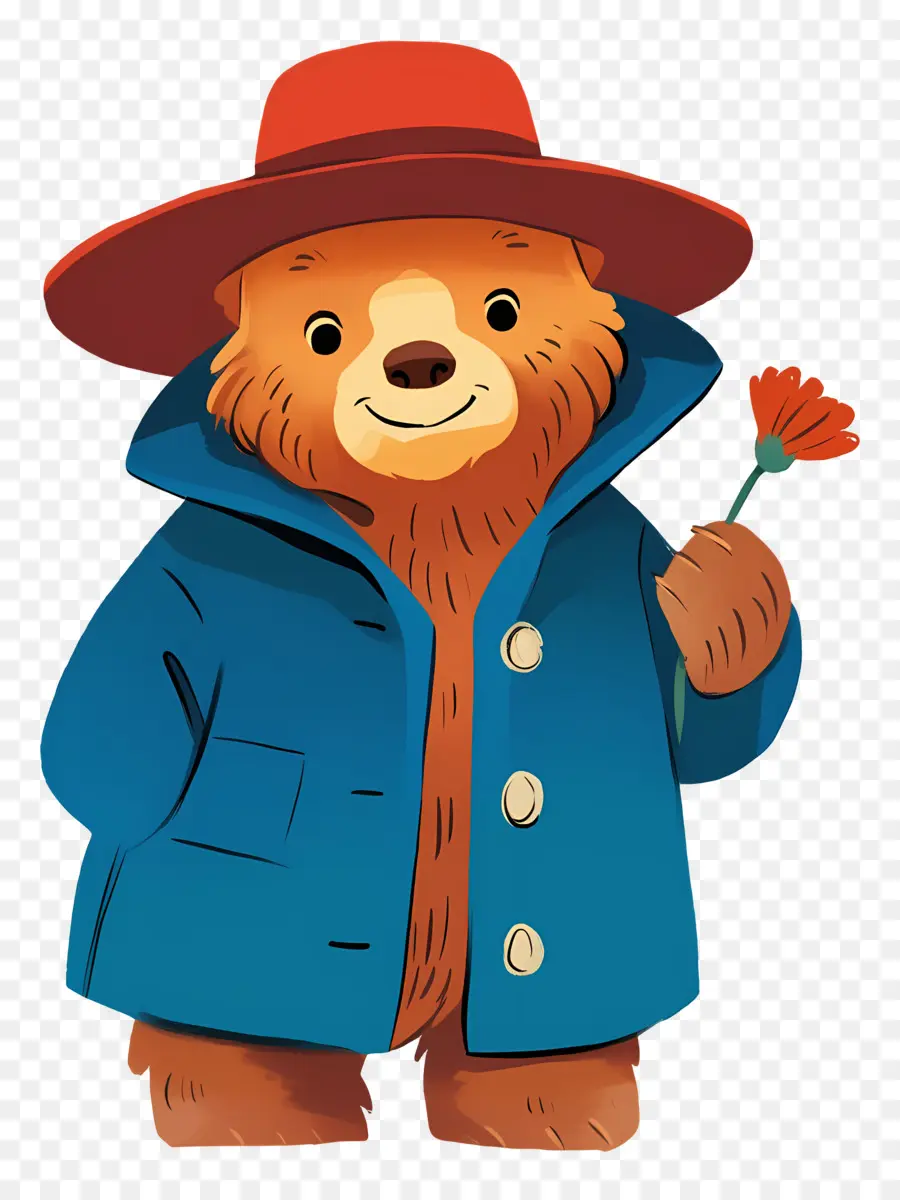 Paddington，Oso Con Girasol PNG