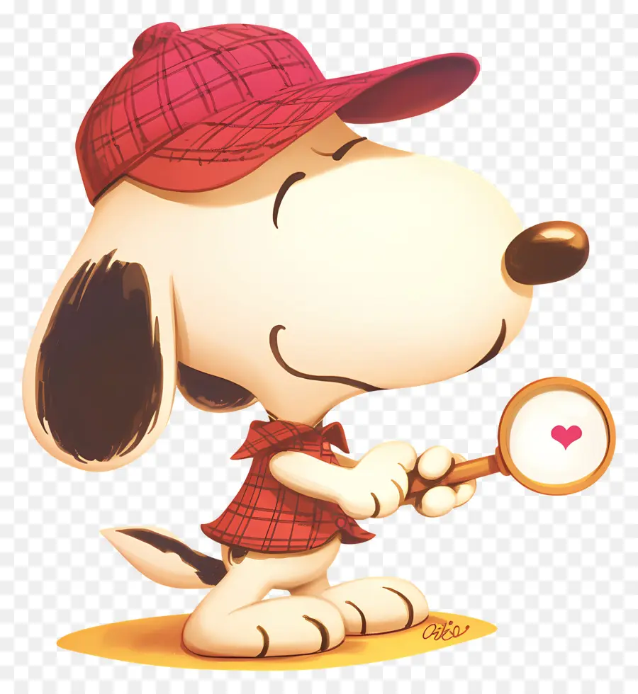 Amor Snoopy，Perro Con Lupa PNG