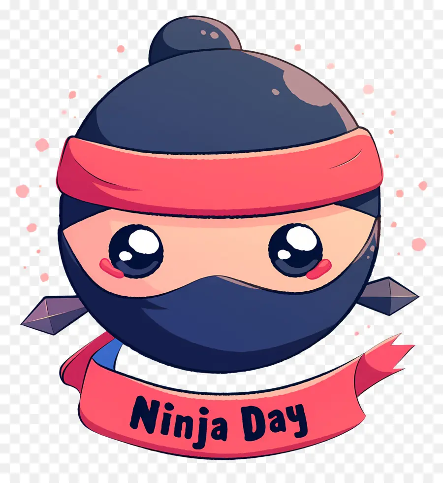 Día Ninja，Cara De Ninja Chibi PNG