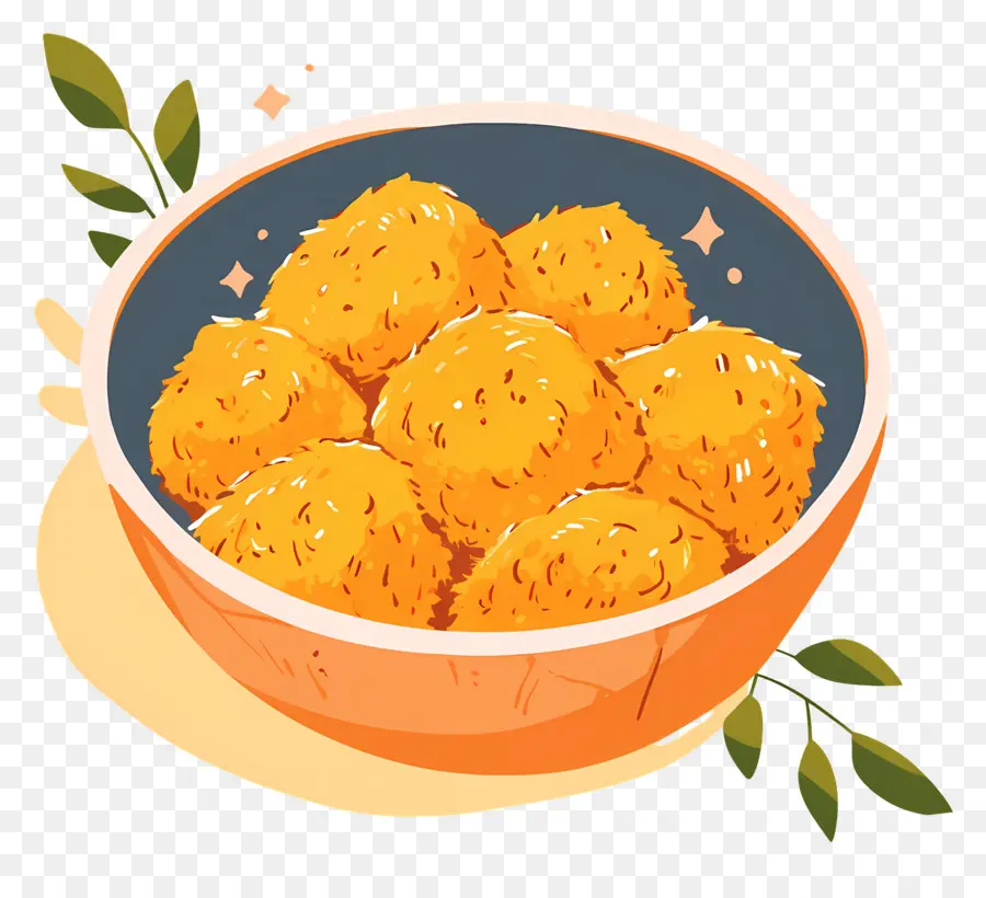 Nuggets De Pollo Frito，Tazón De Bolas De Queso PNG