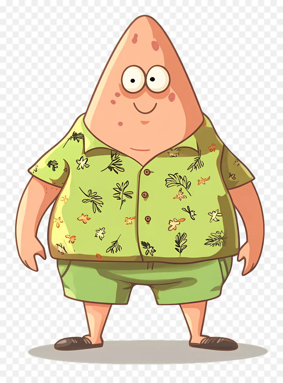 Patricio Estrella，Personaje De Dibujos Animados En Camisa Hawaiana PNG