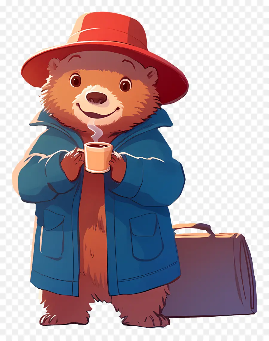 Paddington，Oso Con Taza PNG