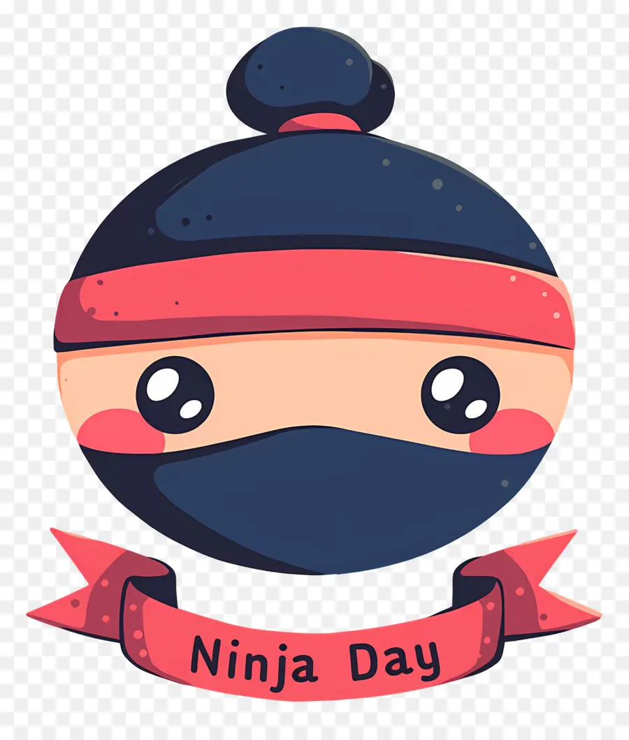 Día Ninja，Cara De Ninja Chibi PNG