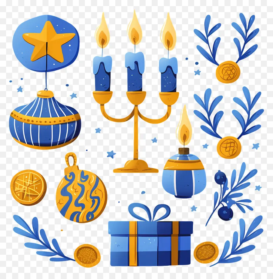 Jánuca，Decoraciones De Hanukkah PNG