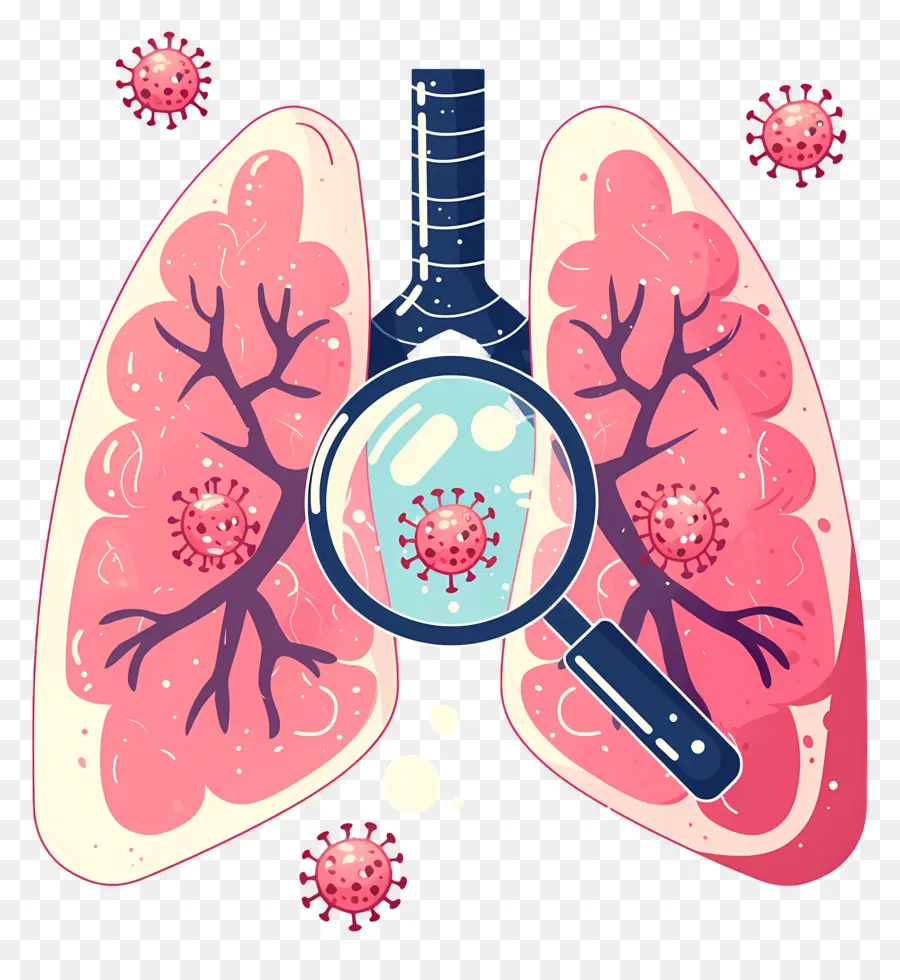 Día Mundial De La Neumonía，Pulmones Con Virus PNG