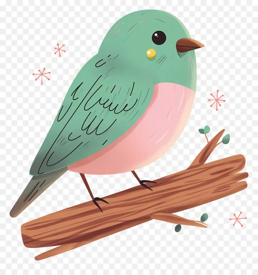 Pájaro Kawaii，Lindo Pájaro PNG