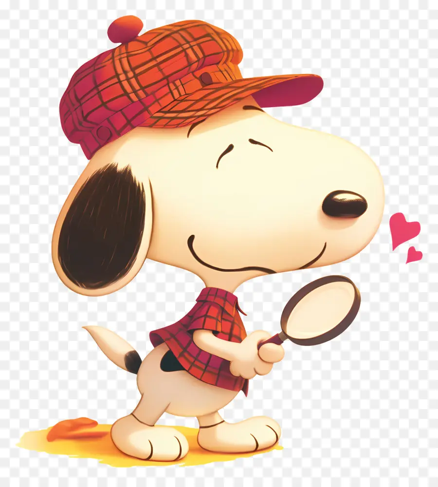 Amor Snoopy，Perro Con Lupa PNG