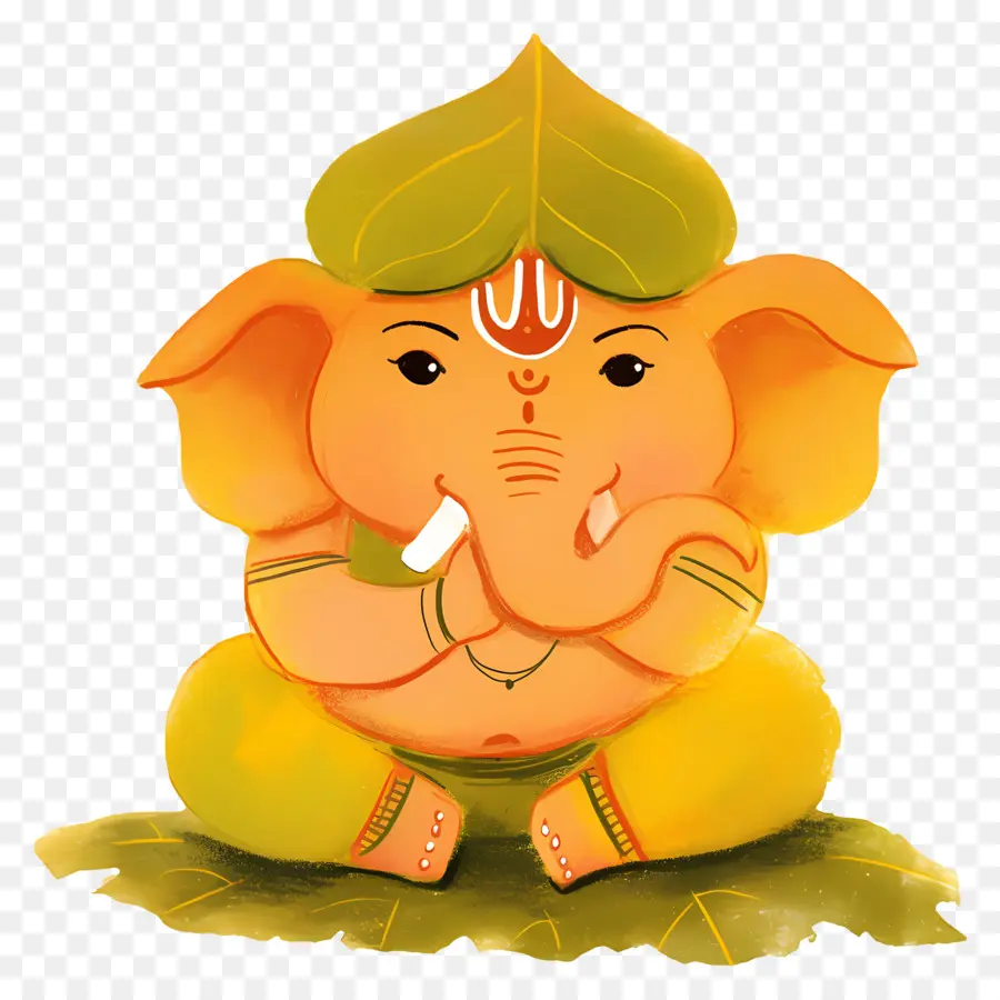 Ganesha Chaturthi，Meditando Ganesha PNG