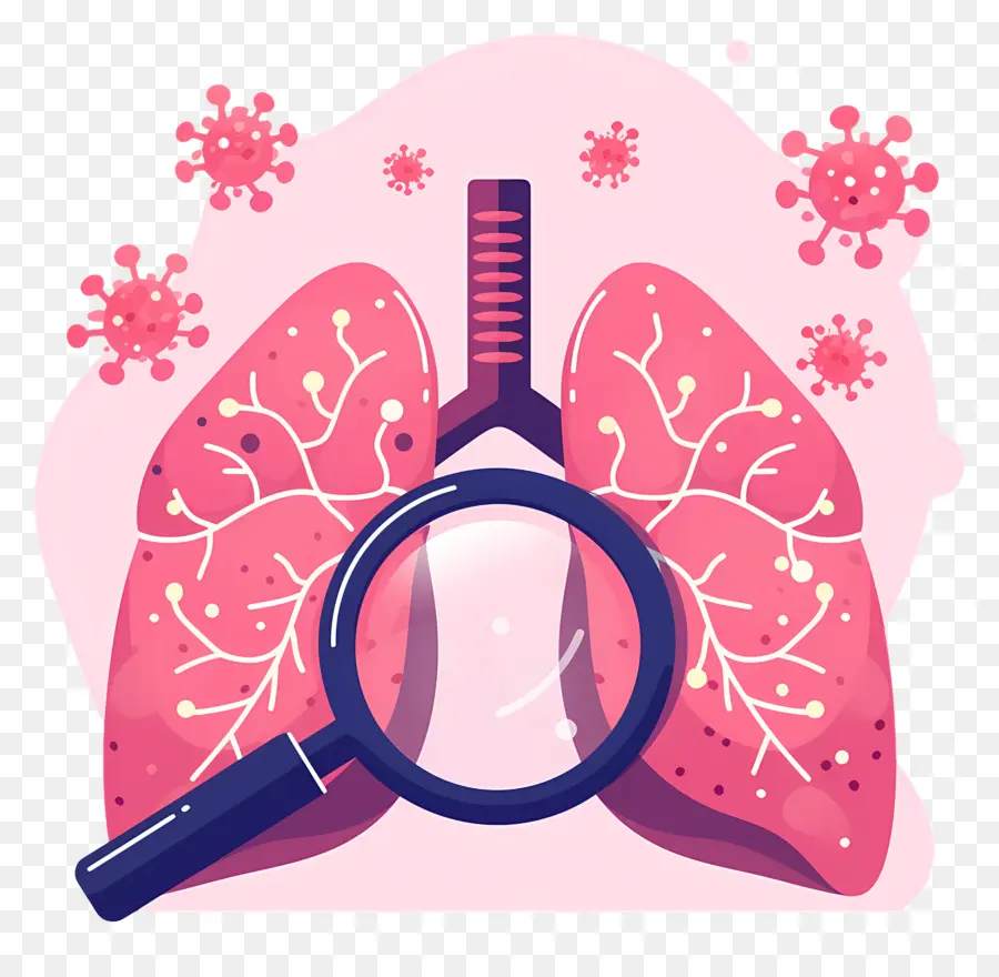 Día Mundial De La Neumonía，Pulmones Con Virus PNG