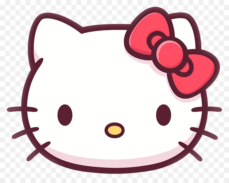 Cara De Hola Kitty，Gato De Dibujos Animados PNG