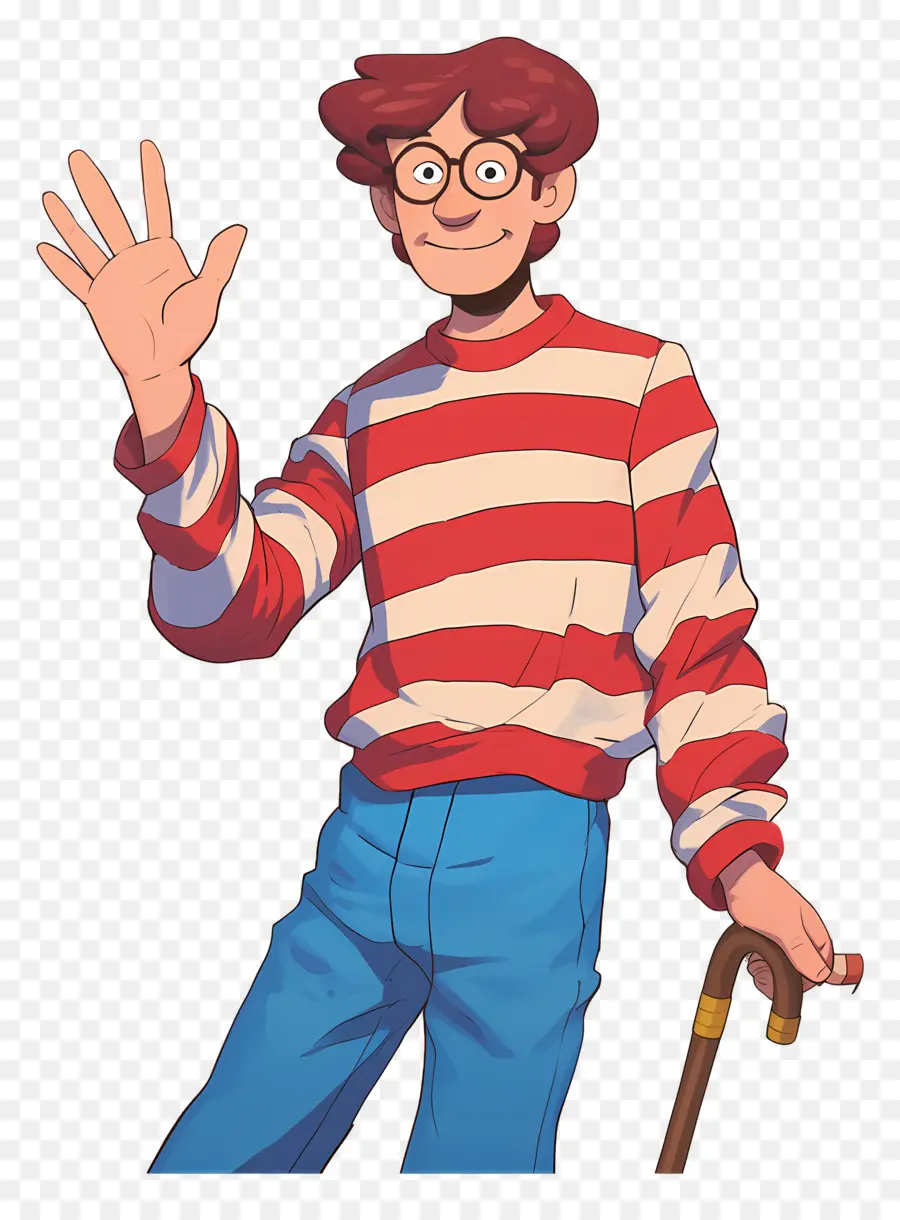 Waldo，Personaje De Camisa A Rayas PNG