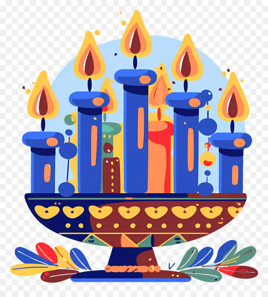 Velas Kwanzaa，Portavelas Con Velas PNG