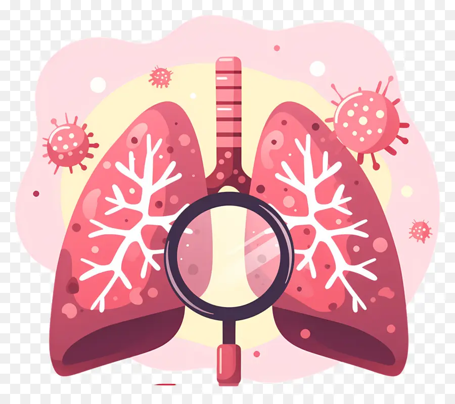 Día Mundial De La Neumonía，Pulmones Con Virus PNG