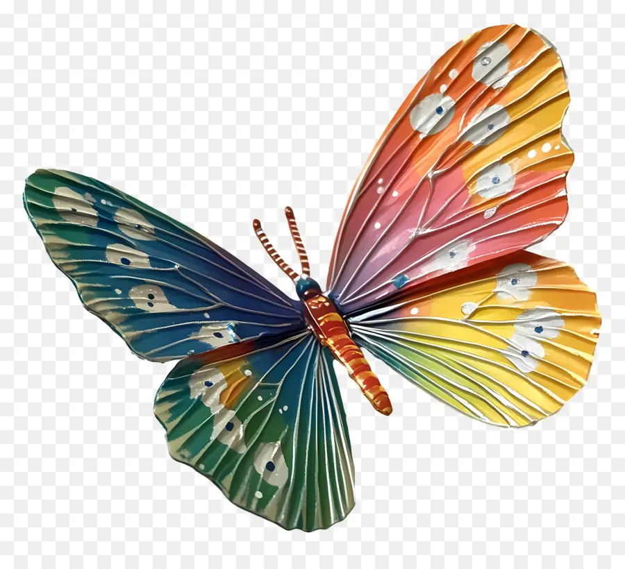 Mariposa Arcoiris，Mariposa Colorida PNG