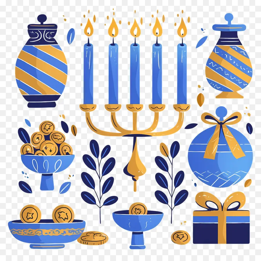 Jánuca，Decoraciones De Hanukkah PNG