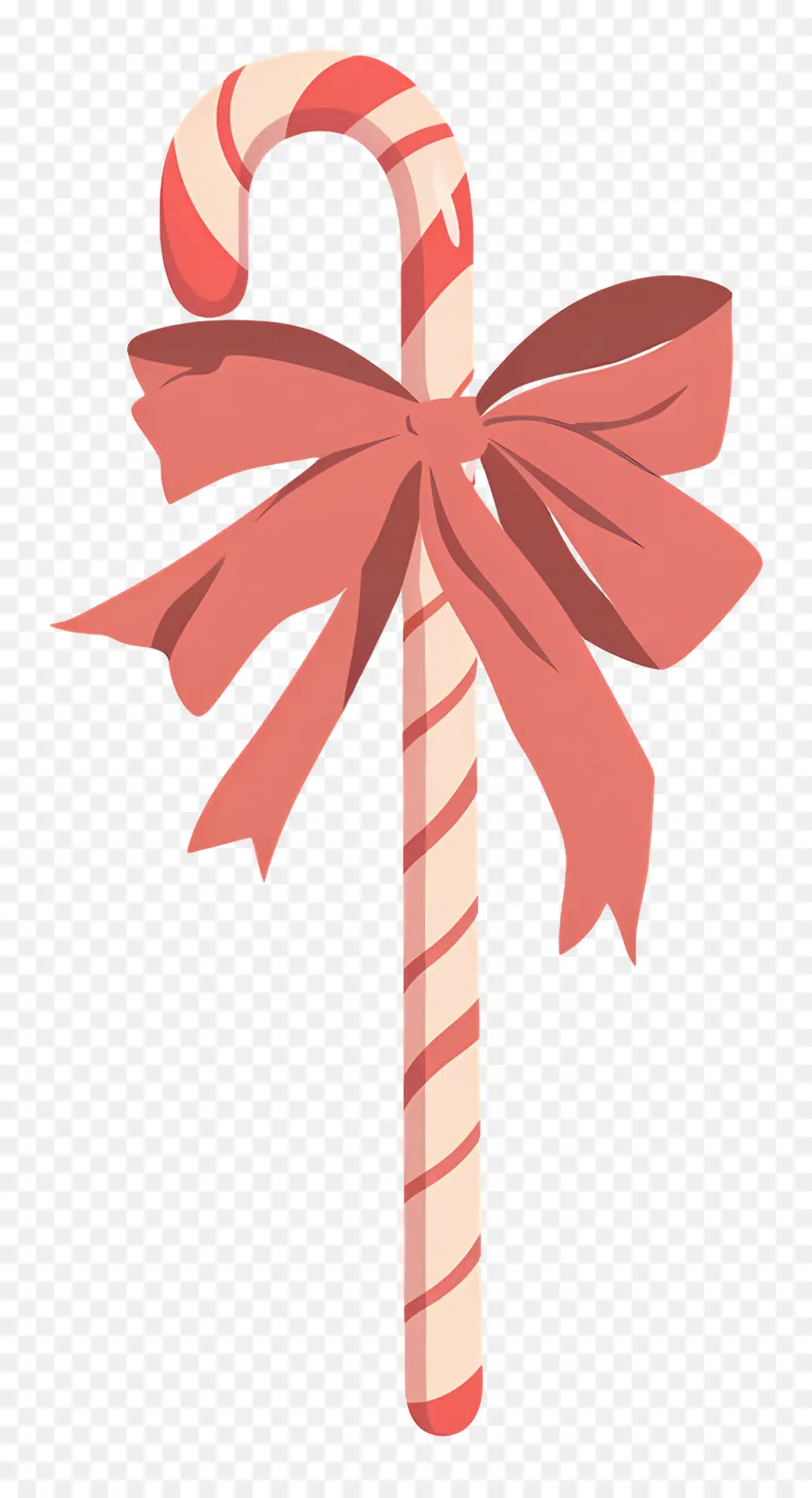 Bastón De Caramelo De Navidad，Bastón De Caramelo Rojo Con Cinta PNG