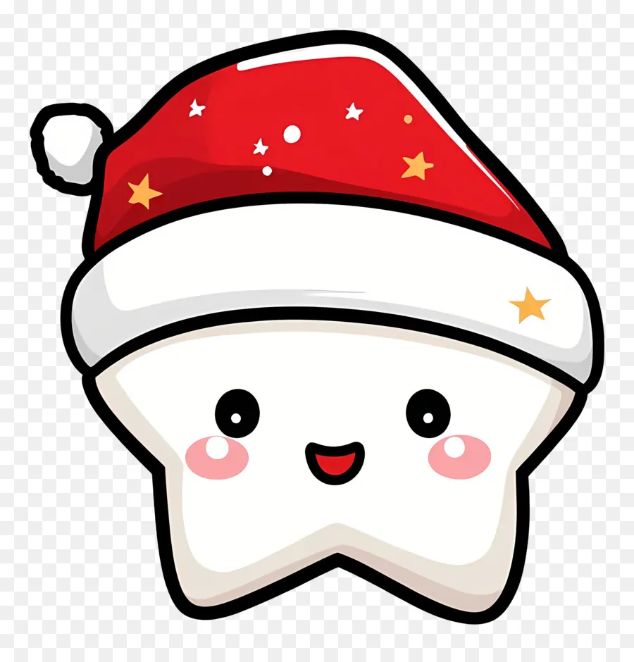 Estrella Animada，Estrella Con Gorro De Papá Noel PNG