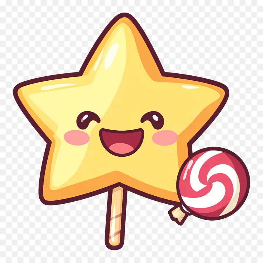 Estrella Animada，Estrella Con Caramelo PNG