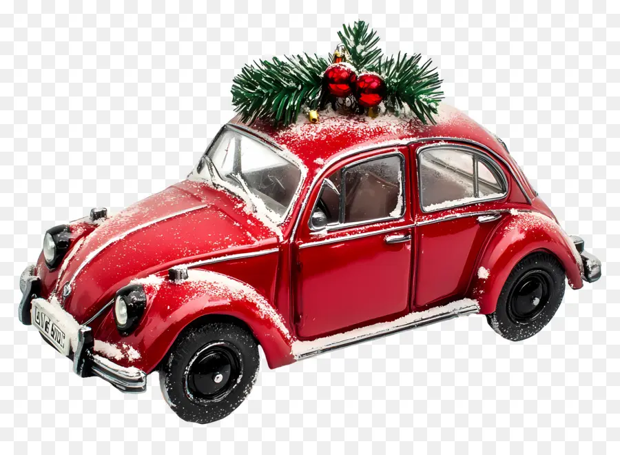 Carro De Navidad，Coche Navideño Decorado PNG