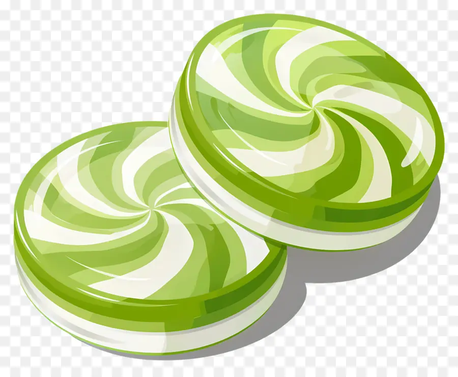 Caramelo De Menta，Caramelos De Remolino Verde PNG