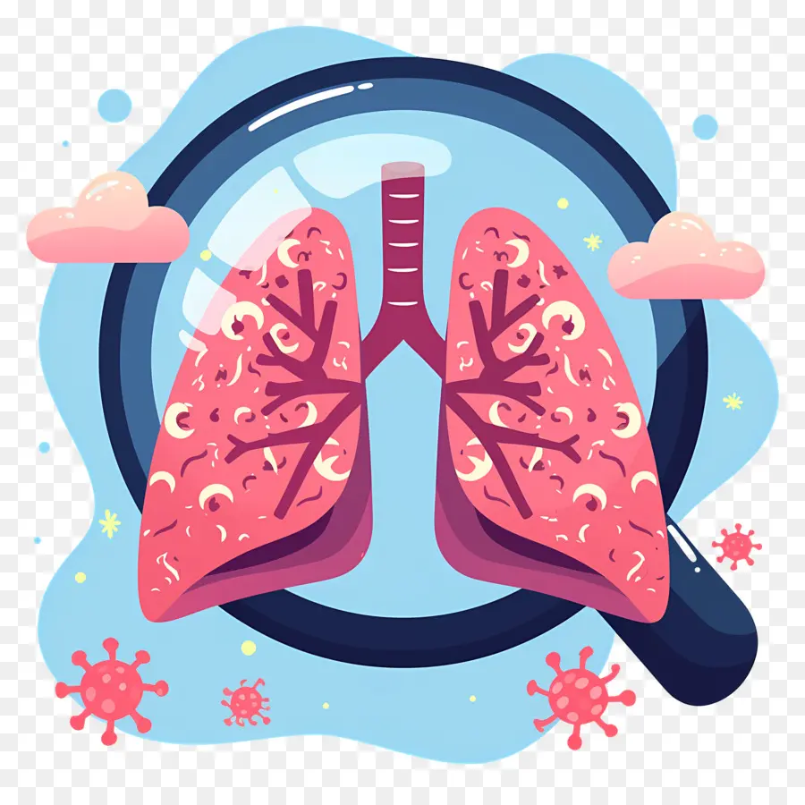 Día Mundial De La Neumonía，Pulmones Con Virus PNG