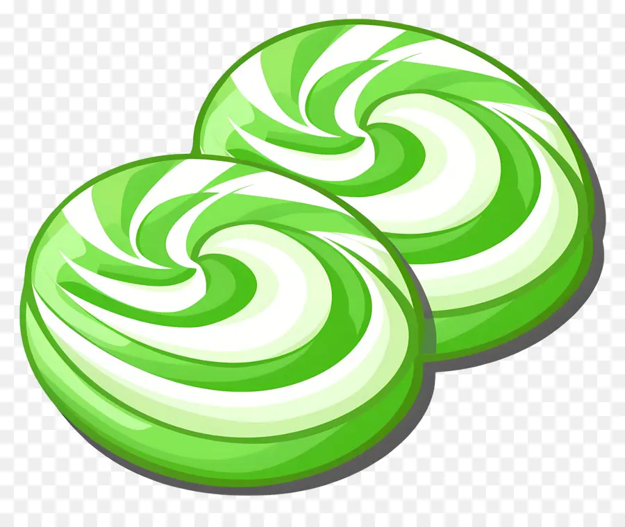 Caramelo De Menta，Caramelos De Remolino Verde PNG