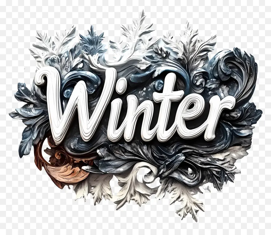 Texto Invierno，Remolinos De Invierno PNG