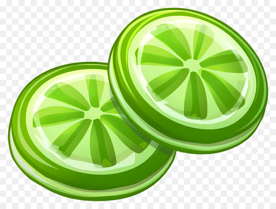 Caramelo De Menta，Rebanadas De Caramelo Verde PNG