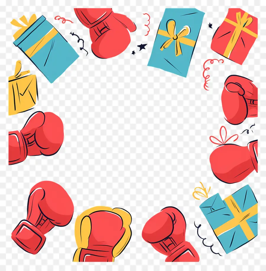 Día Del Boxeo，Guantes De Boxeo Y Regalos PNG