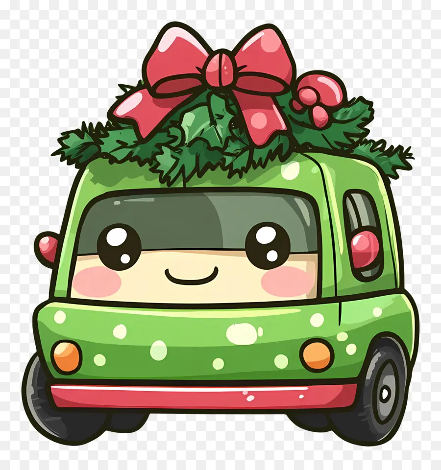 Carro De Navidad，Lindo Auto PNG