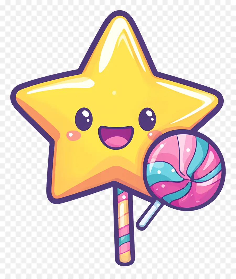 Estrella Animada，Estrella Con Caramelo PNG