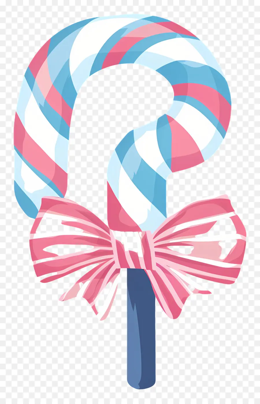 Bastón De Caramelo De Navidad，Bastón De Caramelo Azul Y Rosa PNG