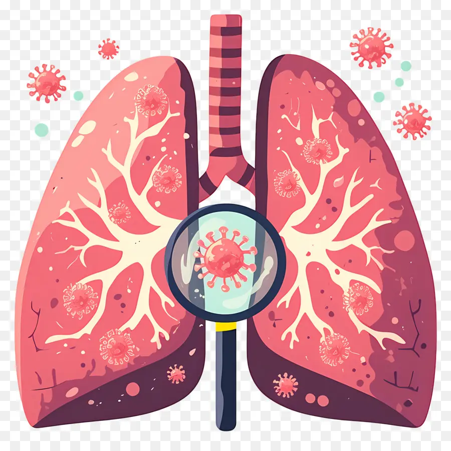 Día Mundial De La Neumonía，Pulmones Con Virus PNG