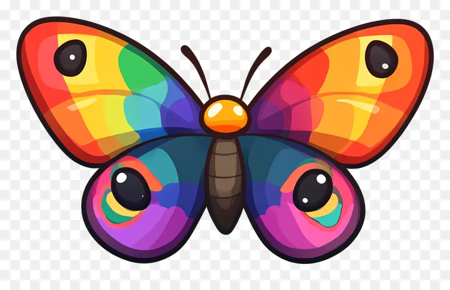 Mariposa Arcoiris，Mariposa Colorida PNG