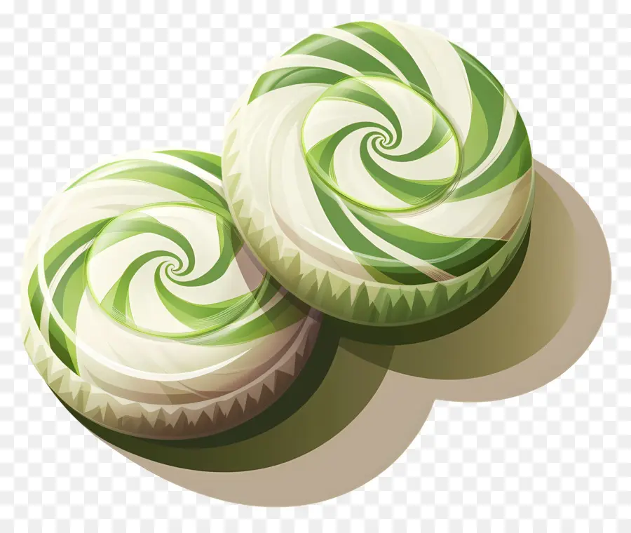 Caramelo De Menta，Caramelos De Remolino Verde PNG