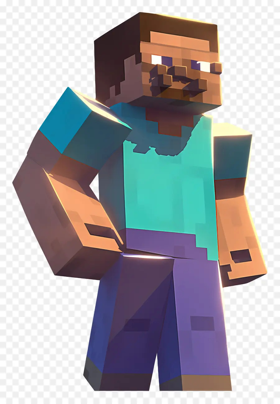 Minecraft Steve，Personaje Pixelado PNG