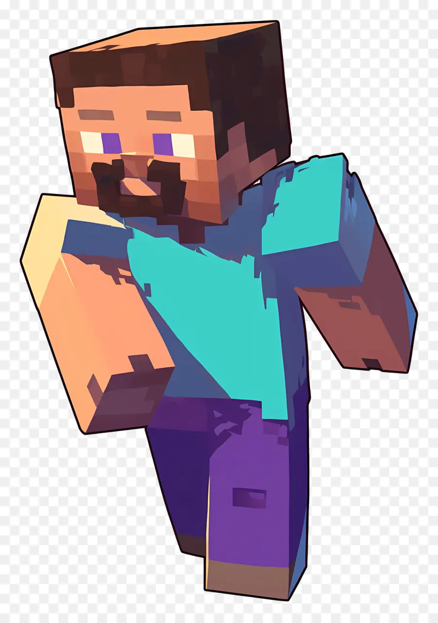 Minecraft Steve，Personaje Pixelado PNG