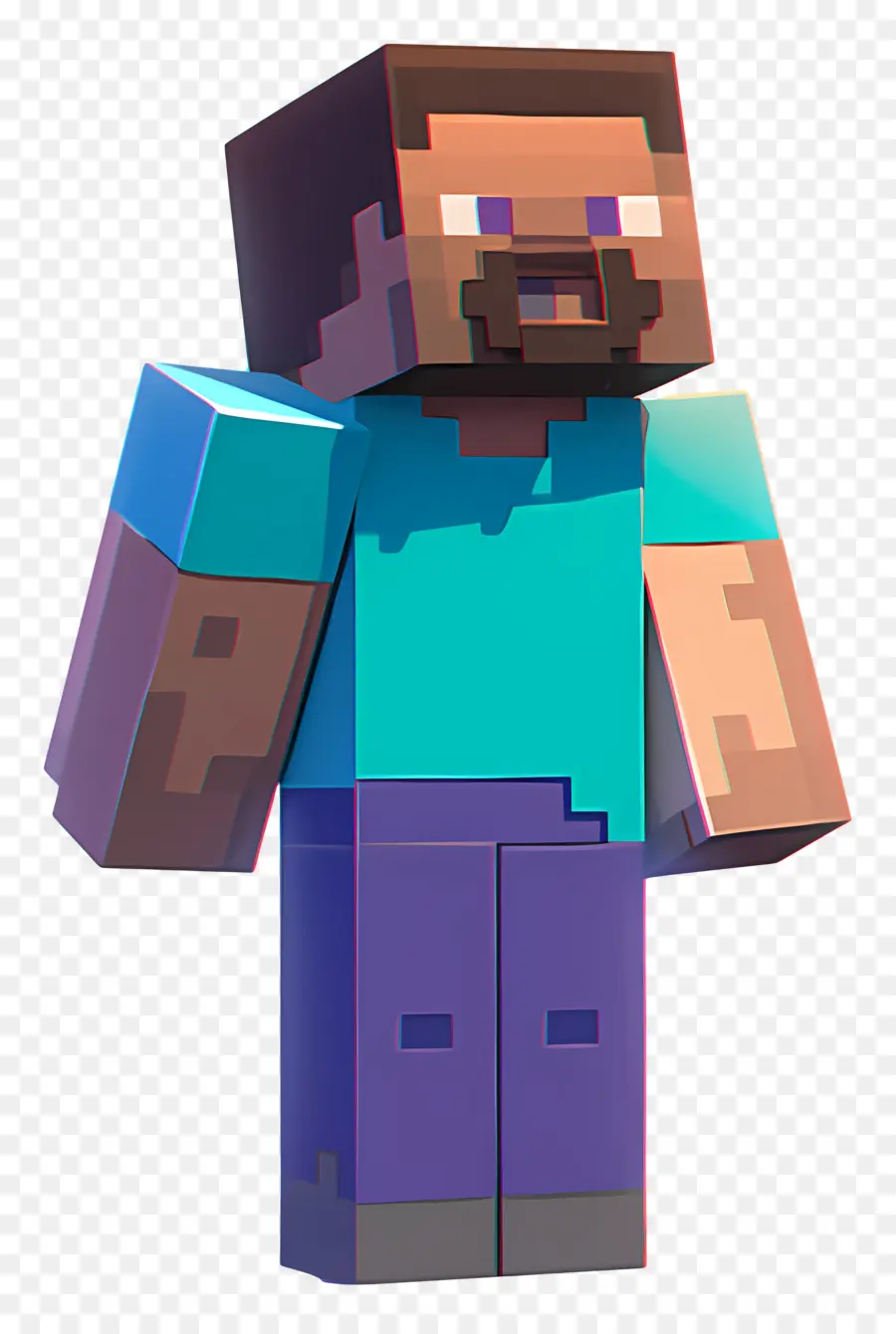 Minecraft Steve，Personaje Pixelado PNG