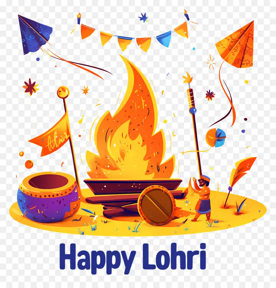 Feliz Lohri，Hoguera PNG