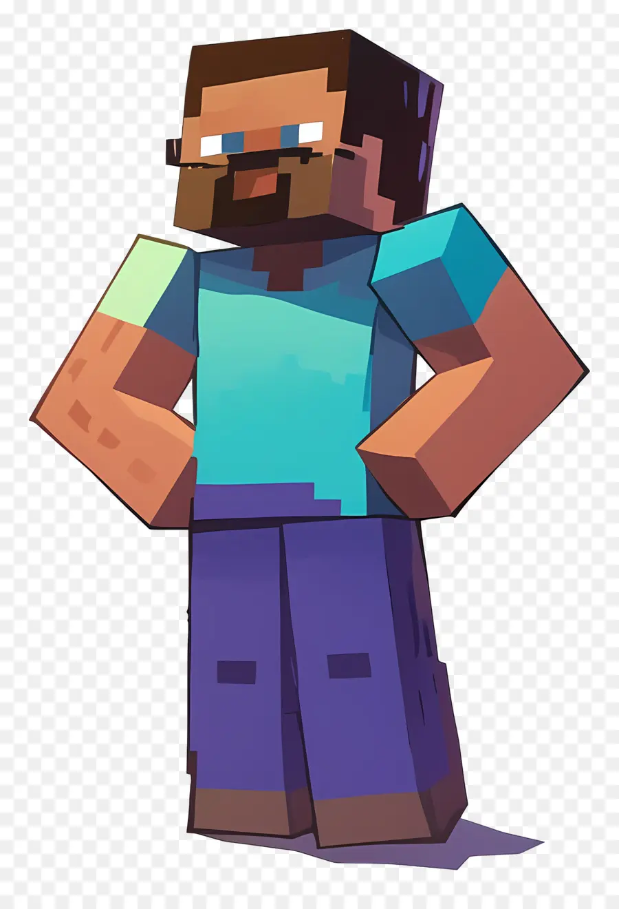 Minecraft Steve，Personaje Pixelado PNG