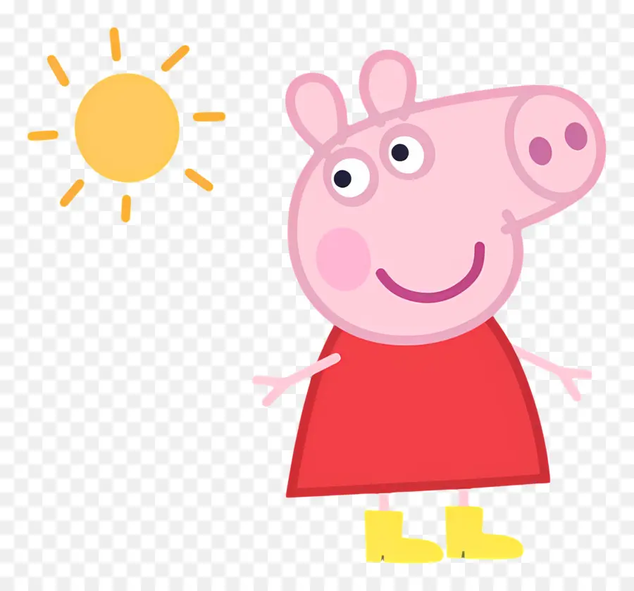 Pepa Cerdo，Cerdo Rosa De Dibujos Animados PNG