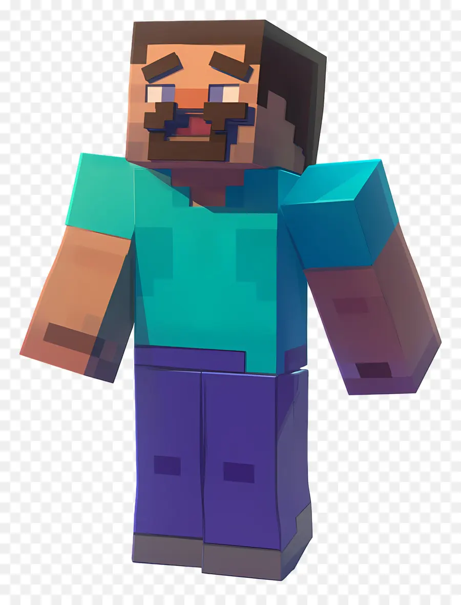 Minecraft Steve，Personaje Pixelado PNG