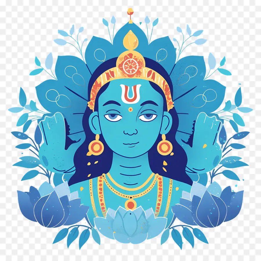 Ram Navami，Ilustración De La Deidad Azul PNG