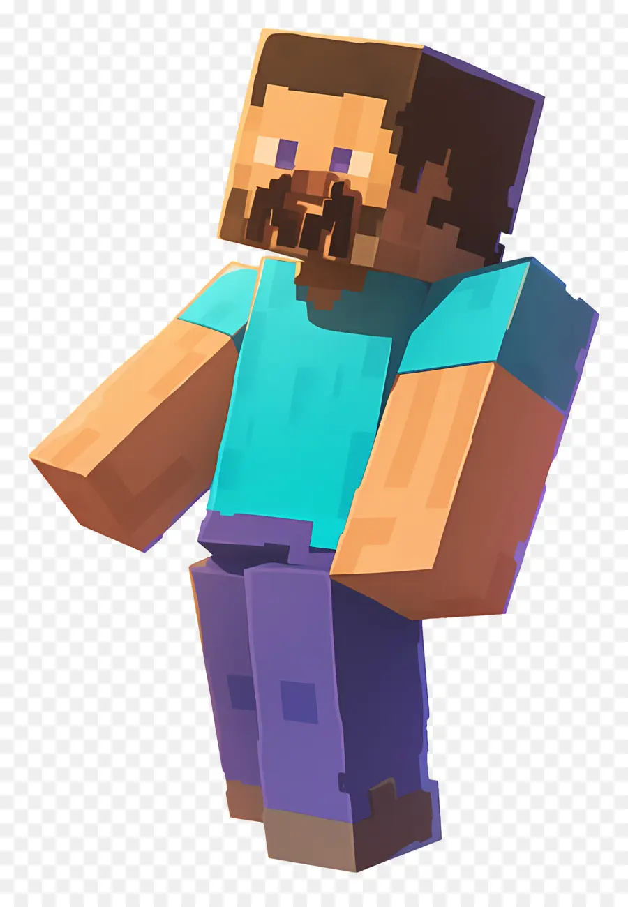 Minecraft Steve，Personaje Pixelado PNG