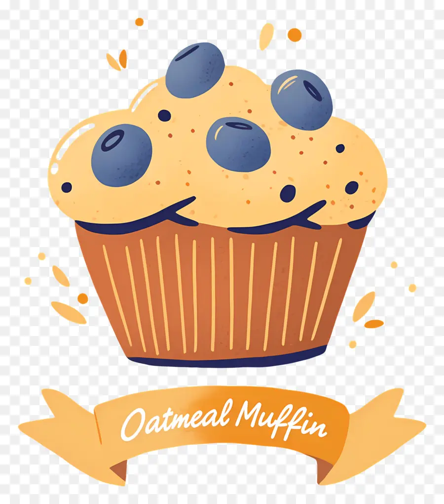 Día Nacional Del Muffin De Avena，Muffin De Avena Con Arándanos PNG