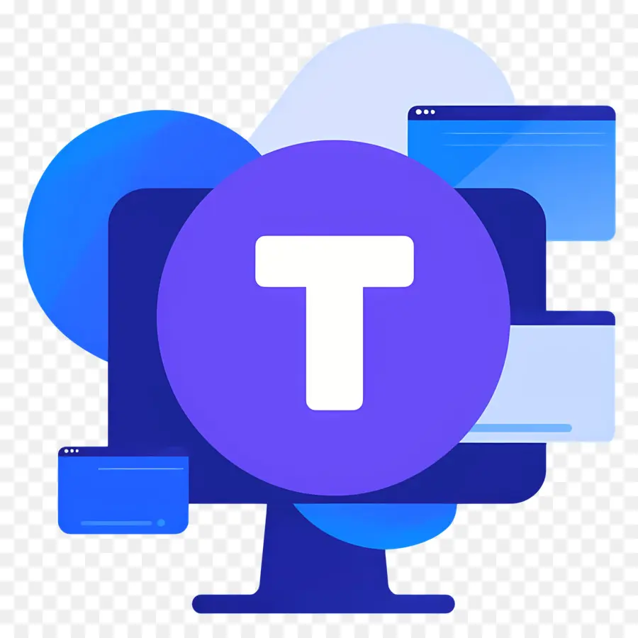 Logotipo T，Logotipo De T Azul PNG