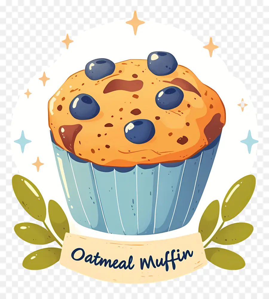 Día Nacional Del Muffin De Avena，Muffin De Avena Con Arándanos PNG