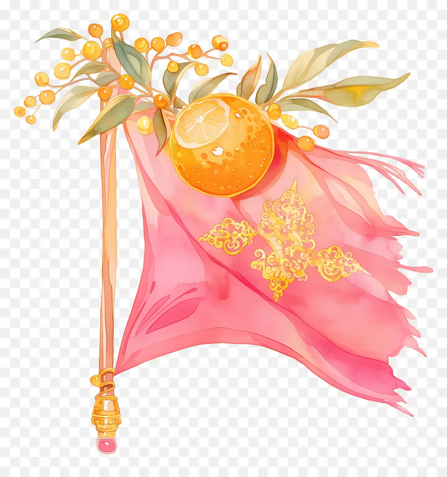 Bandera Rosa，Bandera Decorativa PNG