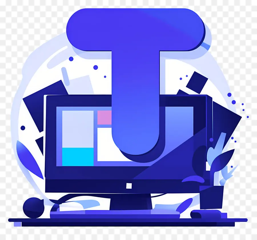 Logotipo T，Logotipo De T Azul PNG