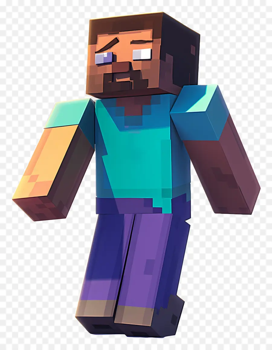 Minecraft Steve，Personaje Pixelado PNG